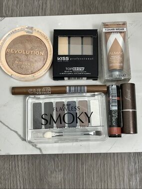 Makeup lot bundle mixed brands eyeshadow brow lipstick bronzer